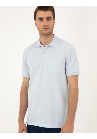 Pierre Cardin Erkek Buz Mavisi Tişört 50288681-vr095 Buz Mavi