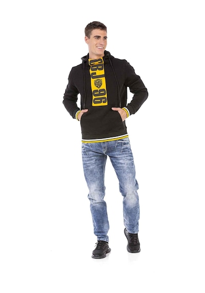 Cipo & Baxx CL478 Kanguru Cep Siyah Sweatshirt Siyah