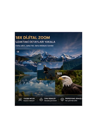 Mep 5k 75mp Hd Dijital Kamera 18x Dijital Zoom, Flaşlı,3.0 İnç Ekranlı Fotoğraf Makinesi Najmaddin