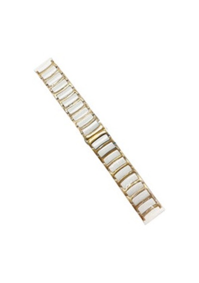 Samsung Galaxy Uyumlu  Watch 46mm 22mm Seramik Metal Kordon - Beyaz-gold