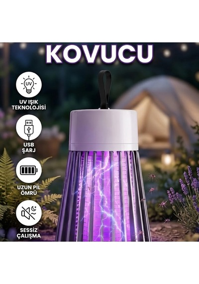 Şarjlı Böcek Kovucu Lamba 360 Etkili Kamp Bahçe Kullanımı