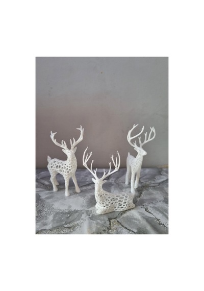 3 Lu Geyik Ailesi 10 Cm