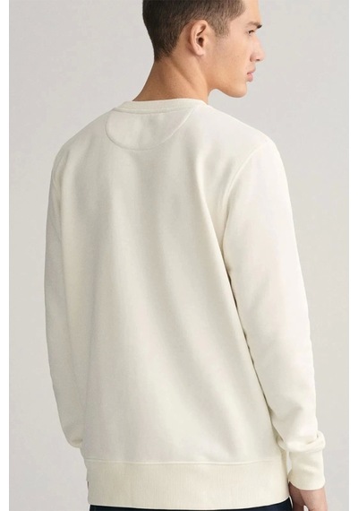 Gant Gent Erkek Krem Regular Fit Sweatshirt Krem