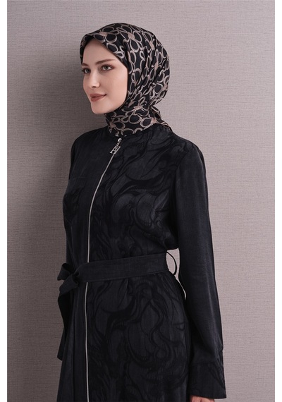 Armine İpek Eşarp 2027 Kış - 9638-02 Siyah Twill