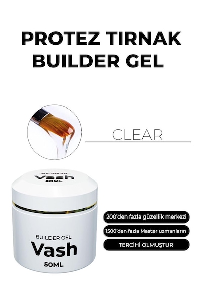 Vash Protez Tırnak Jeli Clear 50 ML