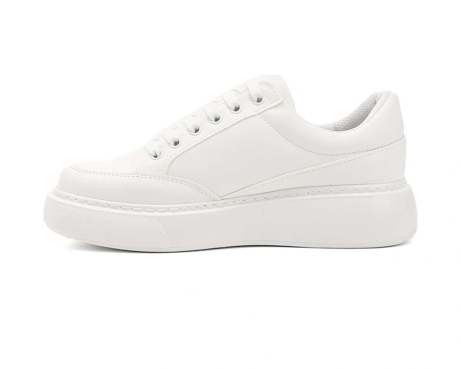 Gönderi(R) Gönderi R Kadın Beyaz Bağcıklı Dolgu Taban Comfort Sneaker Ddza82535655 Beyaz