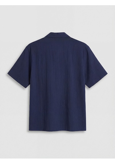 Lcw Vision İndigo Regular Fit Krinkle Erkek Gömlek