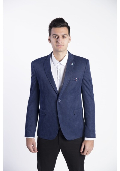 Sposo 5102 Dar Kalıp Örme Kumaş Lacivert Erkek Blazer Ceket Lacivert Sposo 5102 Dar Kalıp Örme Kumaş Lacivert Erkek Blazer Ceket Lacivert