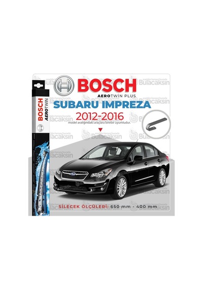 Subaru İmpreza Muz Silecek Takımı 2012-2016 Bosch Aerotwin N11.4923