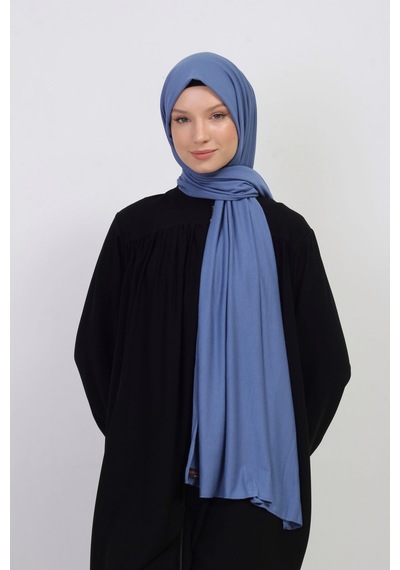 Manolyaşal İslamic Hijab Tesettür Penye Şal - 70 X 180 / Kot Kot