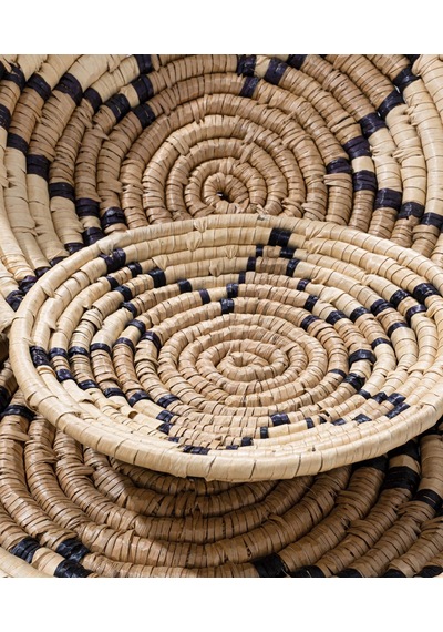 Meander Natural Bambu Afrikan El Yapımı Yıldız Duvar Tabağı Dekoru 8820 Natural-35 X 7 Diğer