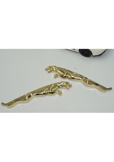 Dk Jaguar Çamurluk Yanı 3m 3d Gold Metal Logo Amblem