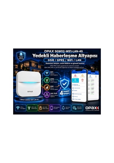 Opax Sgw02-wıfı-lan-4g Gsm Gprs Wifi Lan Kablosuz Alarm Sistemi
