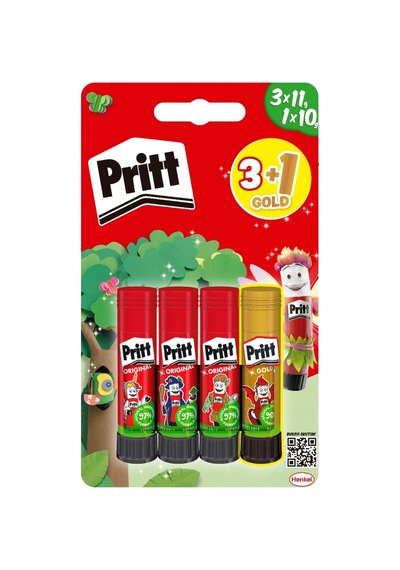 Pritt Stick Yapıştırıcı 3x11 G + 10 Ggold 2 Adet