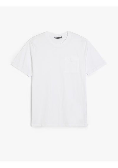 Koton Cep Detaylı Kısa Kollu Regular Fit Pamuklu Bisiklet Yaka Basic Tişört Beyaz 5sam10029hk Beyaz Koton Cep Detaylı Kısa Kollu Regular Fit Pamuklu Bisiklet Yaka Basic Tişört Beyaz 5sam10029hk Beyaz