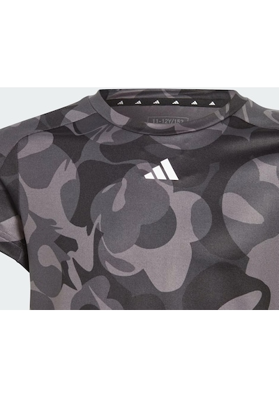 Adidas Essentials Aeroready Seasonal Print Crop Çocuk Tişört C-adııa3021c40a00 Siyah