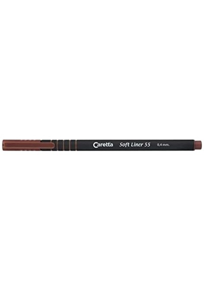 Caretta Soft Liner 55 Fineliner Kalem, Kahverengi, 0.4 Mm 124-Pembe