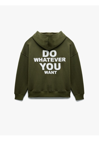 Koton Şardonlu Kanguru Cepli Arkası Baskılı Fermuarlı Kapüşonlu Oversize Sweatshirt Haki 6wal10142ık Haki Koton Şardonlu Kanguru Cepli Arkası Baskılı Fermuarlı Kapüşonlu Oversize Sweatshirt Haki 6wal10142ık Haki