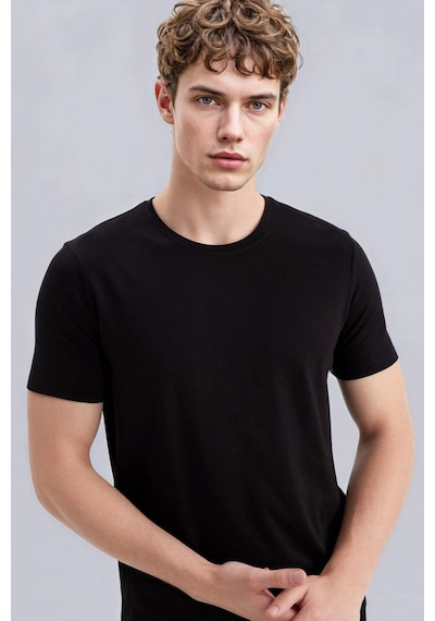 Defacto Slim Fit Tişört M6606az26spbk81 Siyah-bk81