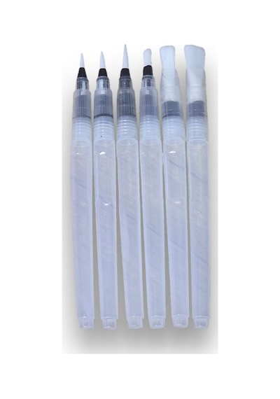 Airbrush Su Hazneli Fırça 6lı Şeffaf