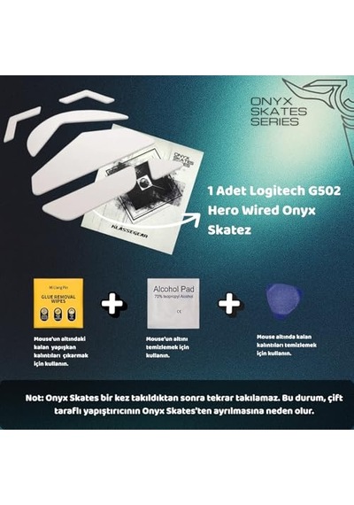 Klasse Onyx Mouse Skate Logitech G502 Hero İle Uyumlu Skatez Açık Bej