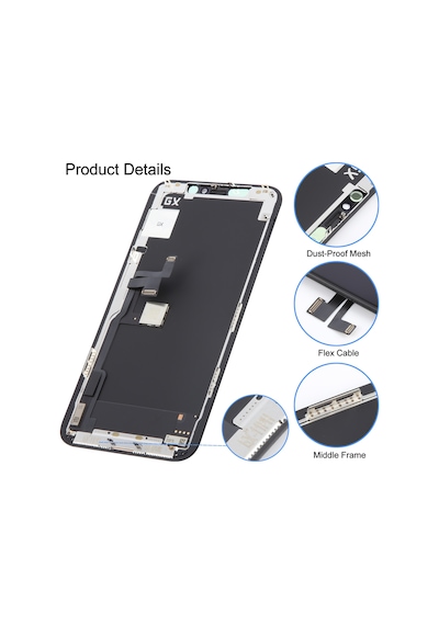 Apple Uyumlu iPhone 11 Pro İçin Çerçeveli Gx Oled Ekran Siyah Diğer