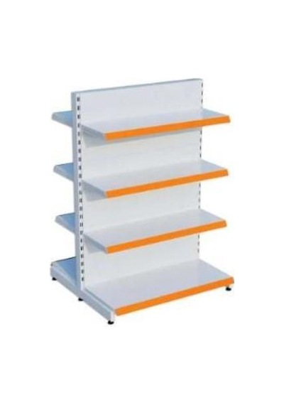 Çift Taraflı Standart Orta Reyon, Market Rafı Beyaz-40x65 Cm-140 Cm Beyaz