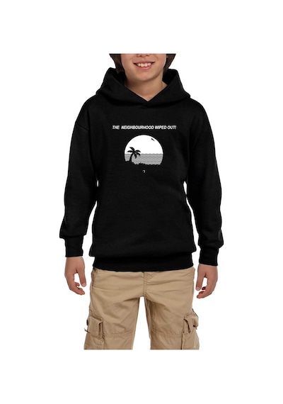 Zepplin Giyim The Neighbourhood Wiped Out Siyah Çocuk Kapşonlu Sweatshirt