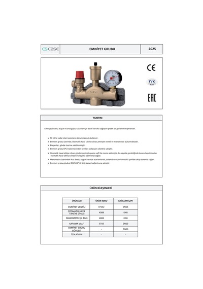 Case Kazan Emniyet Grubu 3925 - 1'' Yalıtım Ceketli
