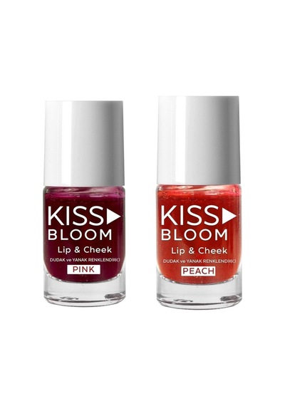 Kiss Bloom Pink Ve Peach Ikili Dudak Ve Yanak Renklendirici