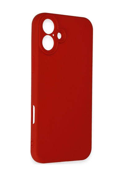 Apple Uyumlu - iPhone 16 Plus Kılıf First Silikon - Kırmızı