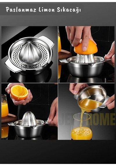 Tr Narenciye Sıkacağı Paslanmaz Portakal Sıkacağı Krom Limon Sıkacağı Çap 17 Cm Genel