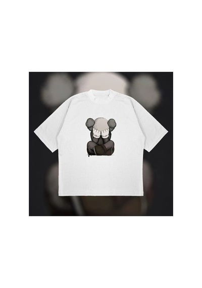Tarzsokak Kaws Companion Unisex Pamuklu Nefes Alan Kalın Kumaşlı Beyaz