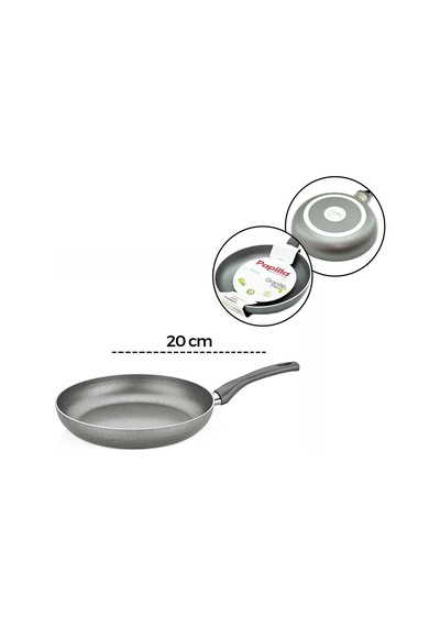 Papilla Fred 20 Cm Maxi Granit Tava - Tek Saplı Gri Kırçıllı Brkt-706134- 6'li Paket Diğer