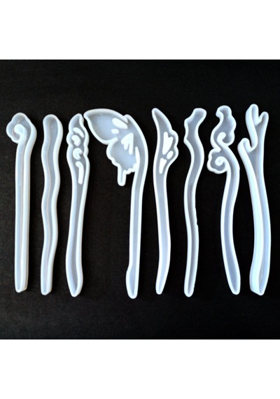 Epoksi Reçine Silikon Kalıp İthal 8 Adet Topuz Toka Kalıbı Set Yüksek Kalite Hb100215 - 0001