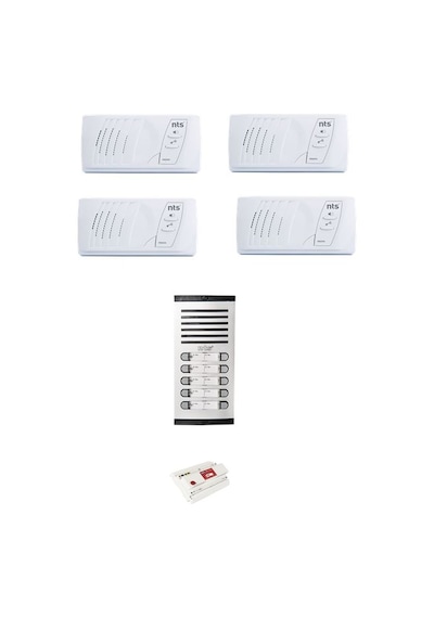 Nts Diafon Sesli Dört Daire Için Villa Kit Set Komple