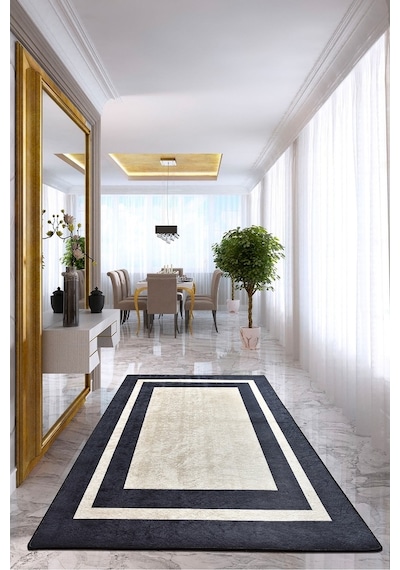 Black Frame Djt 160X230 Cm Dekoratif Modern Halılar