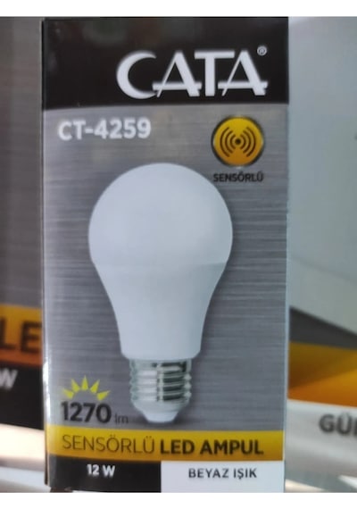 12 W Led Sensörlü Ampül Ct-4259 Beyaz