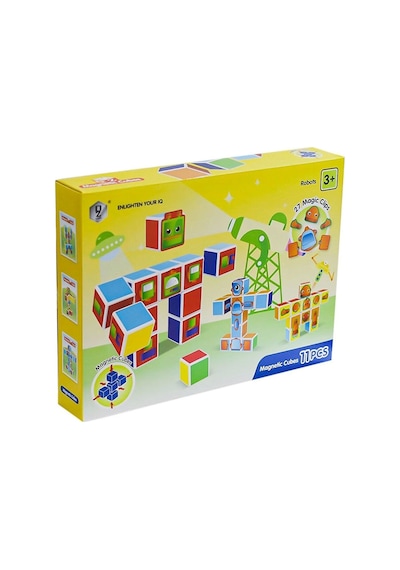 Akıllıelma-kızılkaya Manyetik Bloklar 11pcs Zeka Küpü Kzl-hd356a
