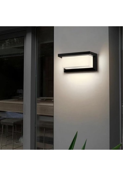 Bahçe Aydınlatması Led Işık 12w Led Aydınlatma Zita Ultra Şapkalı Bahçe Duvar Aplik Su Geçirmez Beyaz Işık - 6500k Diğer