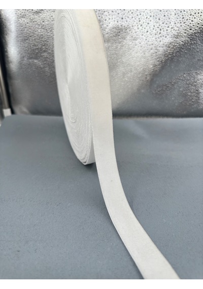 2 Cm Düz Kadife-5 Metre-beyaz