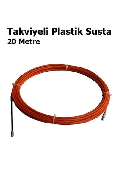 2 Adet 20 Metre Kılavuz Telli Plastik Susta