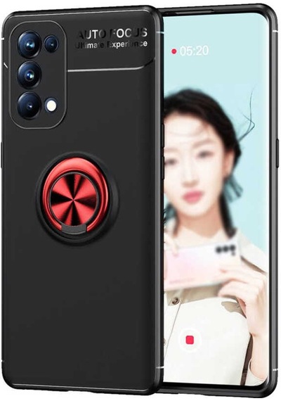 Oppo Reno 5 Pro 5G Kılıf Yüzüklü Magnetli Ravel Case