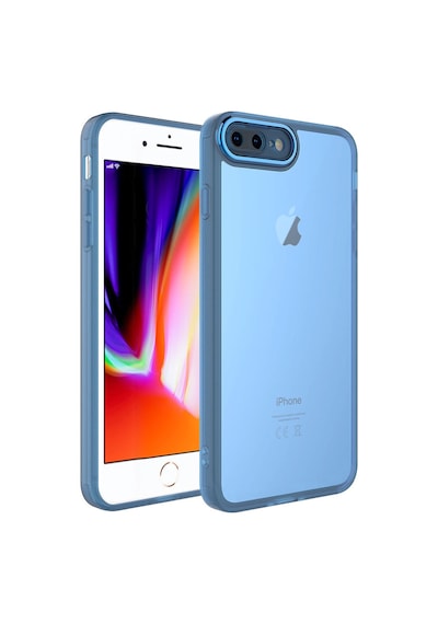 Kilifone - Apple Uyumlu iPhone 8 Plus - Kılıf Sert Kamera Korumalı Post Kapak - Mavi