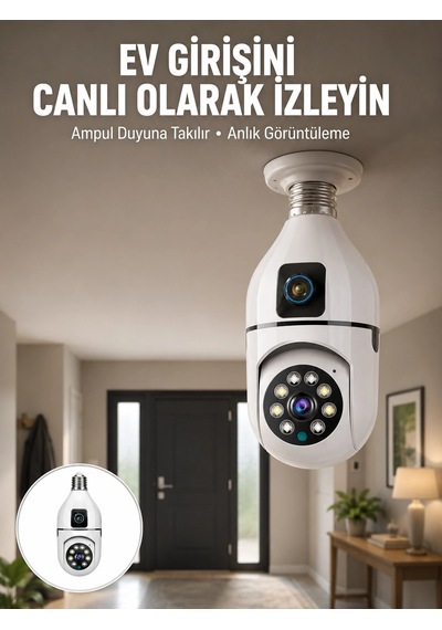 1080p Wifi Ampul Güvenlik Kamerası Gece Görüş & Uzaktan Erişim Yeni Nesil Najmaddin