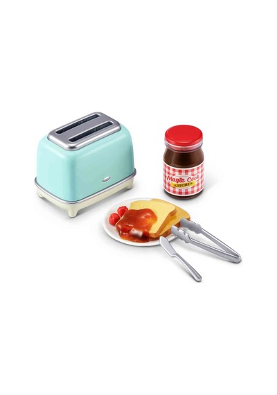 Mini Brands Magic Cook Kitchen Tost Makinesi Mini Mutfak Seti Çalışan Minyatür Oyuncak 3+