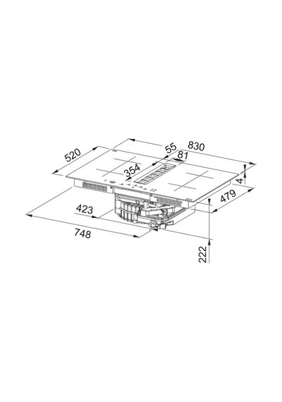 Franke FMA 8372 4RC R HI Siyah Davlumbaz Entegreli İndüksiyonlu Ankastre Ocak