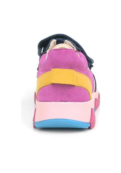 Ortopedikal 3880 Rakerplus Hakiki Deri Lacivert Pembe Çocuk Sneakers Spor Ayakkabı Cırtlı Lacivert - Pembe