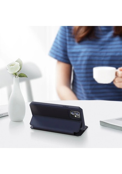 Dux Ducis Apple     Uyumlu iPhone 12 Mini Kılıf Mıkantıslı Kapaklı Flip Cover Kılıf Skin X Series Flip Case- 5775