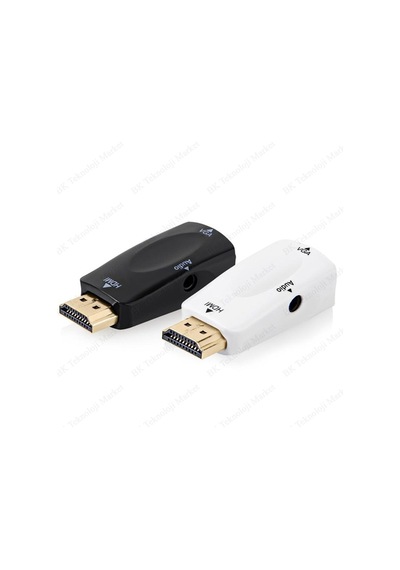 Hdmı Erkek To Vga Dişi Audio Girişli Hdmı To Vga